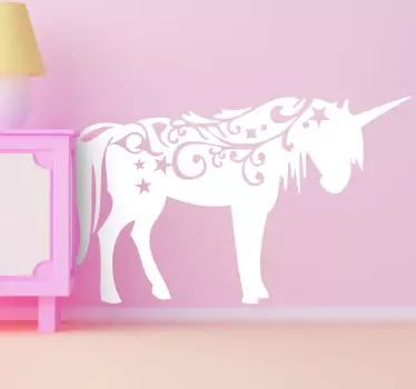 Unicorn vägg klistermärke för barn - Tenstickers
