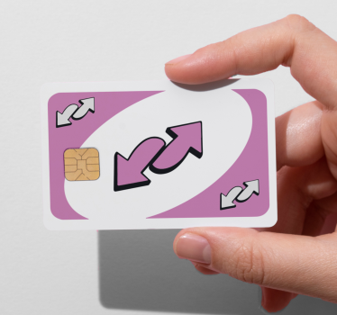 Uno kort rosa kreditkort klistermärke - Tenstickers