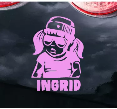 Urban baby flicka baby i bil klistermärke - Tenstickers