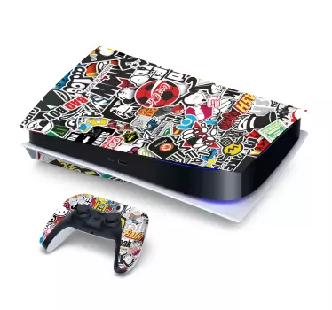 Urban collage playstation 5 dekal - Tenstickers