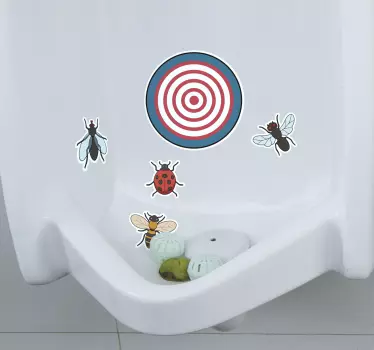 Urinal mål hem klistermärke - Tenstickers