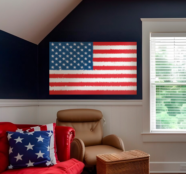 Usa amerikanska flaggan hemmabio klistermärke - Tenstickers