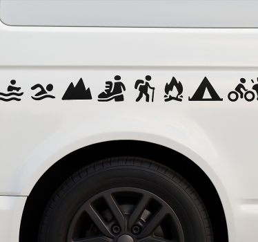Utomhusäventyrskollektion bil klistermärke - Tenstickers