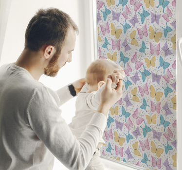Vackra fjäril fönster dekal - Tenstickers