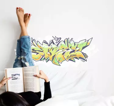 Vägg klistermärke graffiti street life klistermärke bunt - Tenstickers
