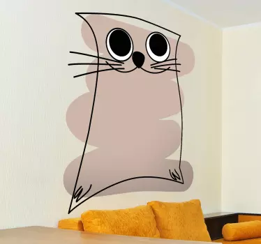 Väggklistermärke för barnkatt - Tenstickers