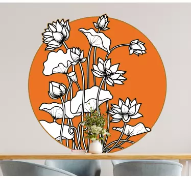 Väggklistermärken djur botanisk konturillustration - Tenstickers