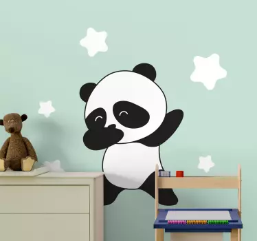 Väggklistermärken djur söt panda figur - Tenstickers