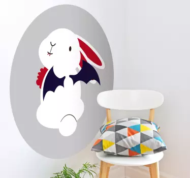 Väggklistermärken djur söt vampyrkanin - Tenstickers