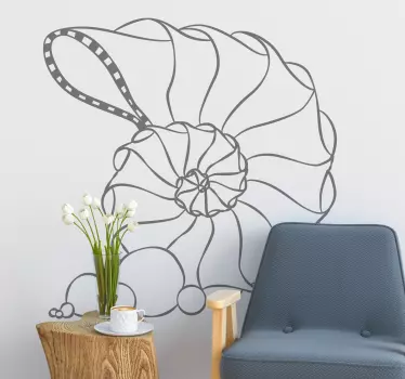 Väggklistermärken djur spiral snäcka form - Tenstickers