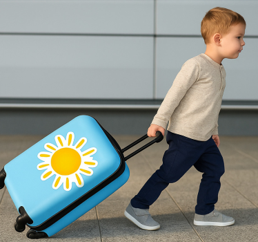 Väggklistermärken djur strålande gyllene sol - Tenstickers
