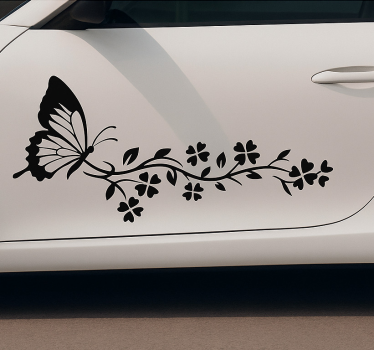 Väggklistermärken djur svart fjärilsdesign - Tenstickers