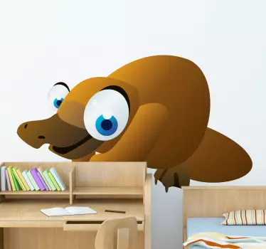 Väggklistermärken djur tecknad näbbdjur karaktär - Tenstickers