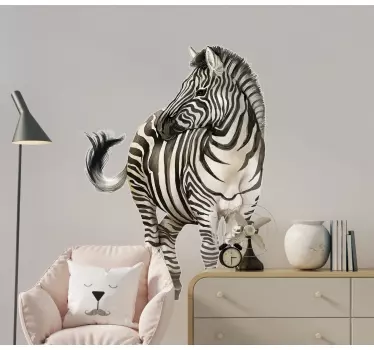 Väggklistermärken djur zebra konstverk - Tenstickers