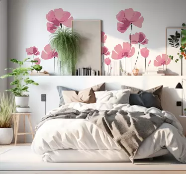 Vallmo blomma klistermärke - Tenstickers