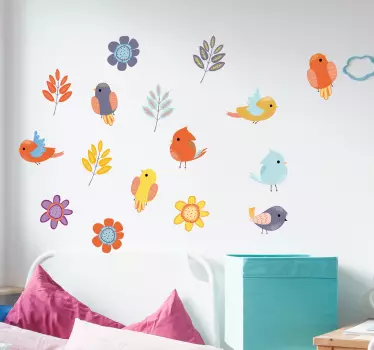 Vårfåglar som fågel dekaler - Tenstickers