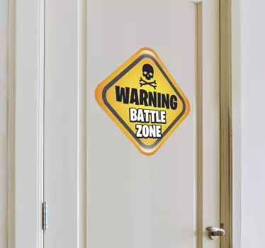 Varning! Stridszon Väggklistermärken dörrar - Tenstickers