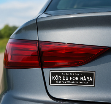 Tailgating varning bil klistermärke - Tenstickers