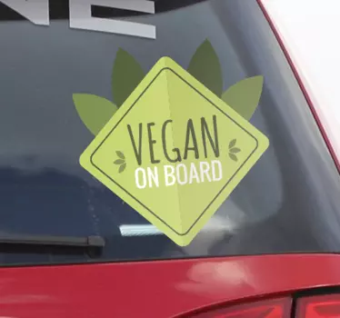 Vegan ombord vinyl skylt - Tenstickers