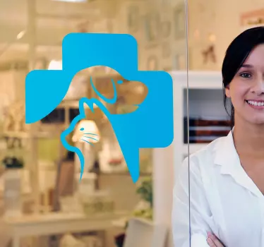 Veterinäraffär klistermärke - Tenstickers
