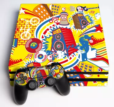 Vibrant musikscen ps4 klistermärke - Tenstickers
