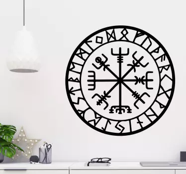 Viking kompass kultur klistermärke - Tenstickers