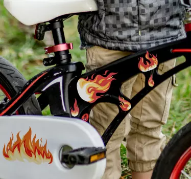 Vild eld illustration bild klistermärke cykel - Tenstickers