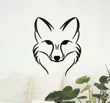 Vild räv huvud vilda djur klistermärke - Tenstickers