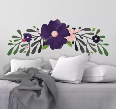 Vilda fält blommor prydnad blomma väggdekal - Tenstickers
