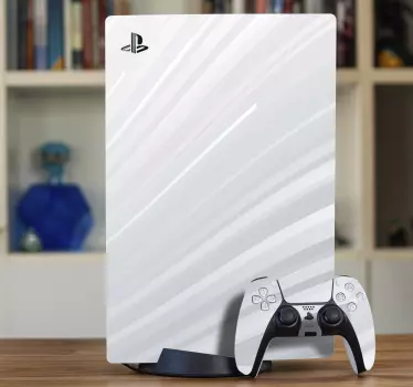 Vit och grå abstrakt vågor playstation dekal - Tenstickers