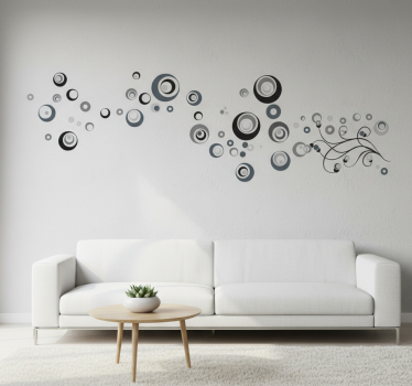 Wallsticker gråskala urban bubbla - Tenstickers