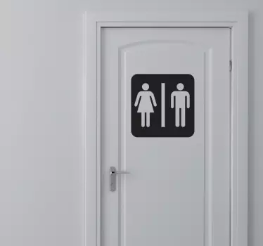 Wc manlig och kvinnlig toalett klistermärke - Tenstickers