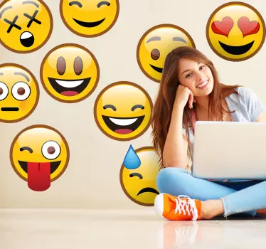 Whatsapp emoji klistermärke - Tenstickers