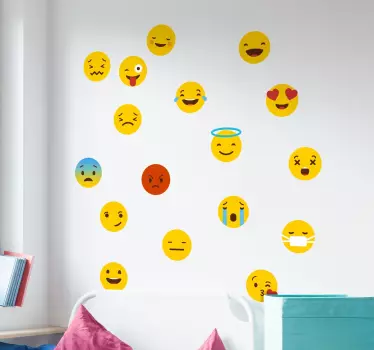 Whatsapp emoji vägg klistermärken - Tenstickers