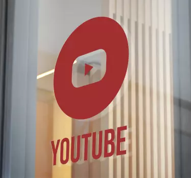 Youtube-logotypen fönster dekal - Tenstickers