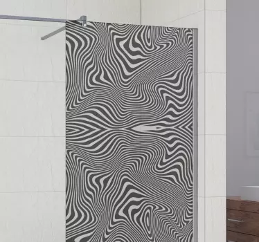 Zebra 3d-effekt dusch klistermärke - Tenstickers