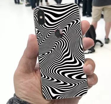 Zebra 3d effekt iphone dekal - Tenstickers