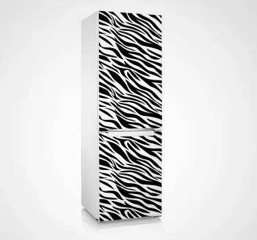 Zebra mönsterkylskåp - Tenstickers