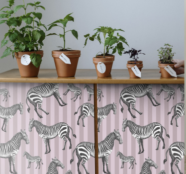Zebra mönstrade klistermärken - Tenstickers