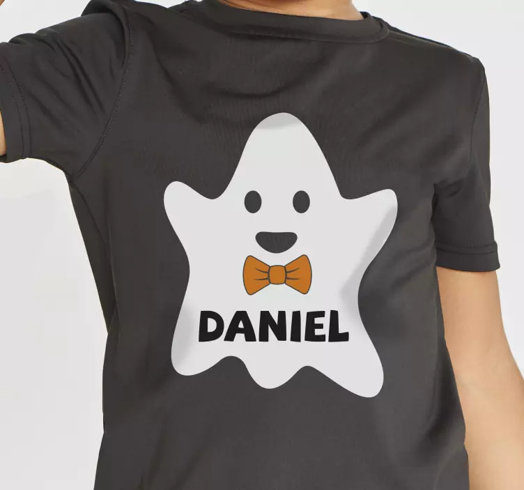 Halloween spöke med namn t-shirt - Tenstickers
