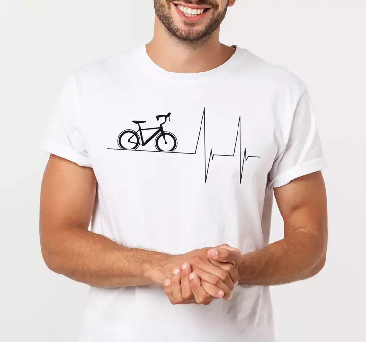 Anpassad t-shirt med cykelhjärta - Tenstickers