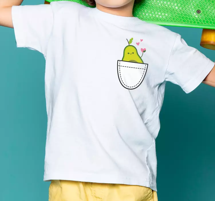 Avokado i fickan barn t-shirt - Tenstickers