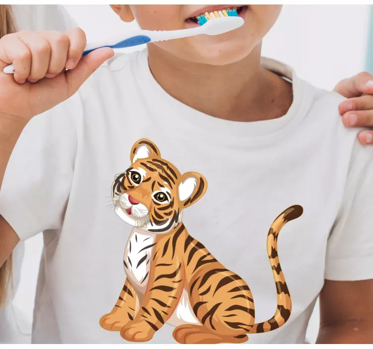 Baby tiger porträtt barn t-shirt - Tenstickers