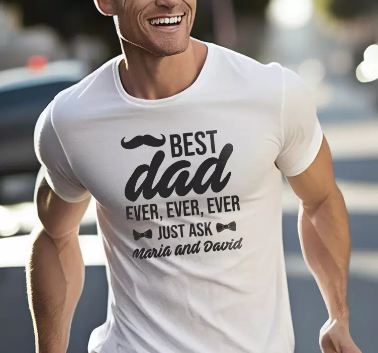 Bästa pappa fars dag t-shirt - Tenstickers