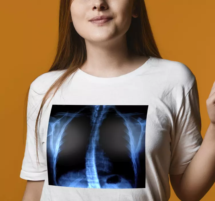 Bröstkorgen röntgen halloween skjorta - Tenstickers