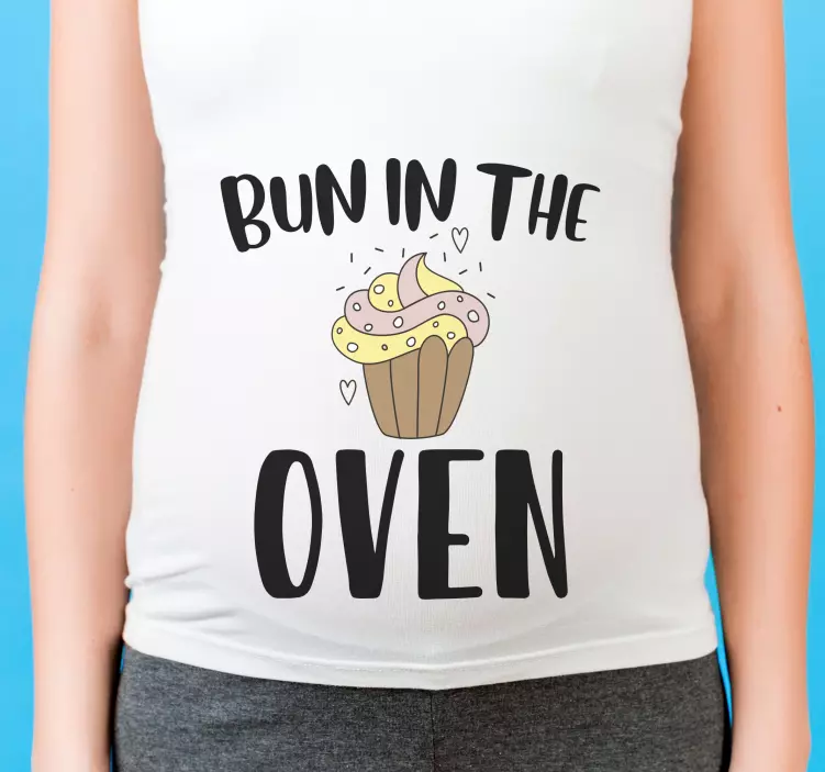 Bulle i ugnen graviditet anpassad t-shirt - Tenstickers