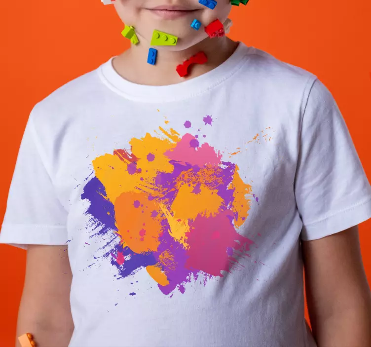 Färgglad regnbågsfärg explosion barn t-shirt - Tenstickers
