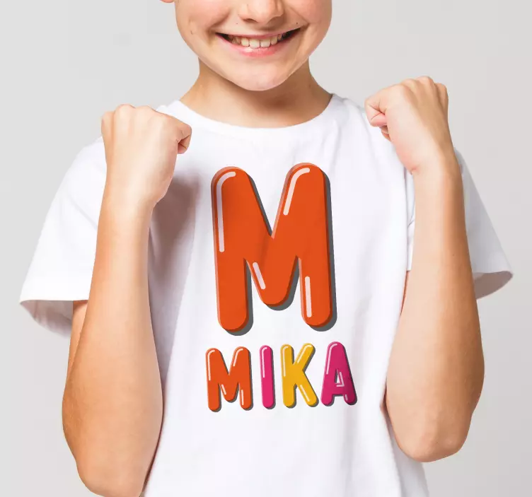 Första bokstaven är för namnet skjorta babyskjorta - Tenstickers