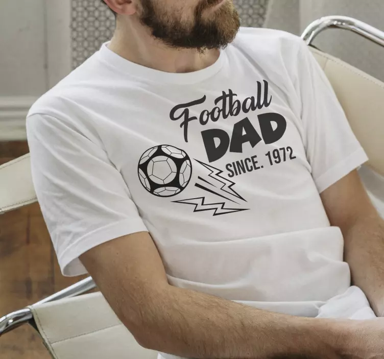 Fotboll pappa fars dag t-shirt - Tenstickers