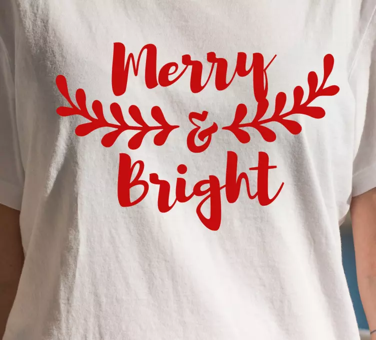 Glada och ljusa budskap Chrismas tshirt - Tenstickers